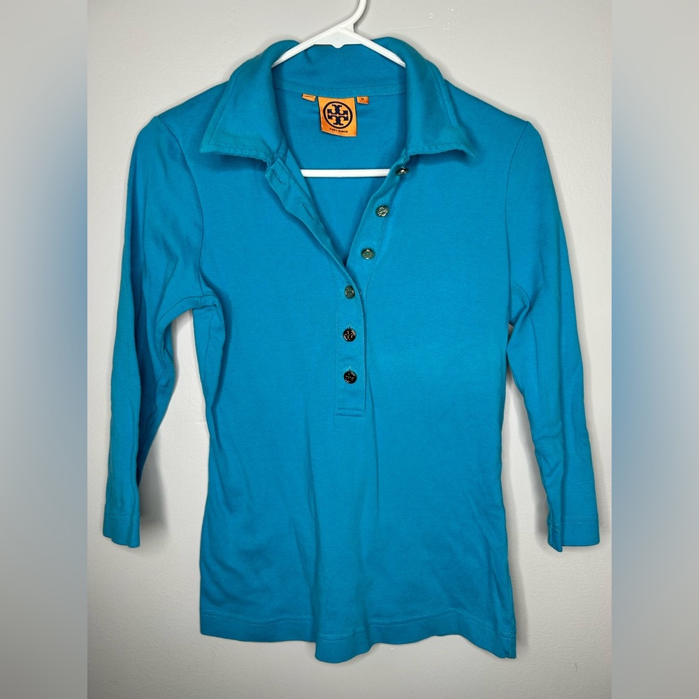 Tory Burch Blue Button Down Shirt